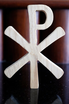 The Chi Rho  is one of the earliest forms of the Christogram, formed by superimposing the first two  letters&Ntilde;chi and rho () of the Greek word . Surabaya. Indonesia.