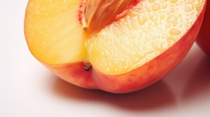Vibrant Peach Slice with Juicy Texture