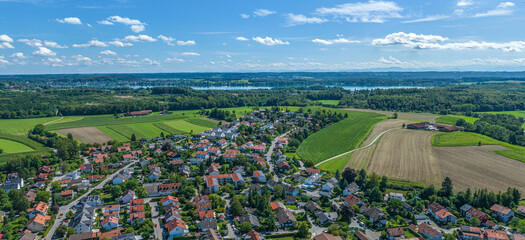 Sommer in der Region F&uuml;nfseenland rund um Inning zwischen W&ouml;rthsee und Ammersee