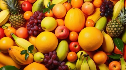 Colorful Assortment of Fresh Fruits and Vegetables