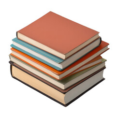 Vibrant Book Spine Colorful Stack - Yellow Orange Green Brown Books Arranged Neatly on Dark Background