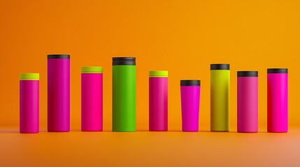 modern advertising branding mockup, showcasing logo and slogan on products, vibrant colors, glossy finish