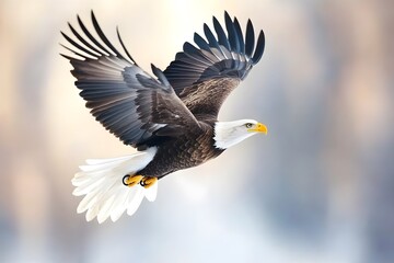 Obraz premium beautiful golden eagle,generation AI