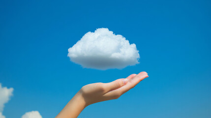 Cloud computing is a technology that lets you use computer resources like storage and software over the internet, just like holding digital objects in your hand.
