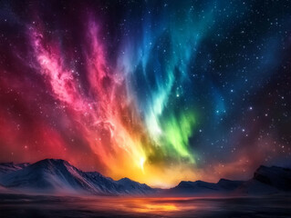 A time-lapse sequence of the Northern Lights, featuring brilliant colors that stretch across the horizon in a night full of stars.