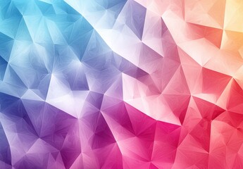 Fototapeta premium Abstract Polygonal Pattern with Blue, Purple, and Orange Hues