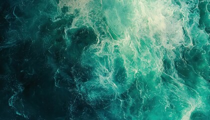 Fototapeta premium Aerial view of a vibrant tropical sea.