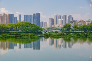 Fototapeta premium View of Wuhan Zoo, China