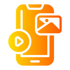 digital media Gradient icon