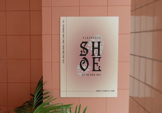 Tan And Peach Shoe Marketing Flyer