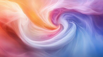 Abstract Swirling Pastel Colors in a Digital Artwork