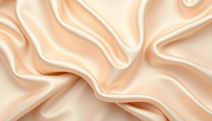 Obraz premium Silky smooth satin fabric with a rippled texture, perfect for elegant fashion and luxury decoration