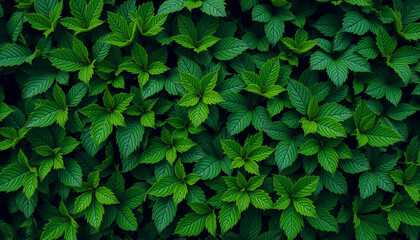 Green ivy leaves create a lush, natural pattern on the wall, adding a touch of spring to any space