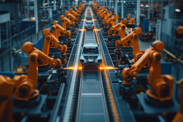 Mechanical engineering. Automobile manufacturing plant.