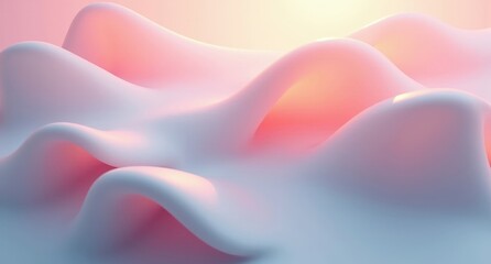 Obraz premium Lucid shells in pastel tones, close-up with soft focus and depth of field, creating a serene and minimalistic gradient wallpaper design.