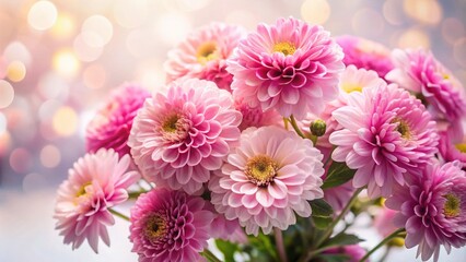 Fototapeta premium Pink Hand Drawn Flowers AI Photo, Candid Style, Illustration