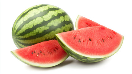 Watermelon is a sweet and popular fruit enjoyed during the summer, often eaten fresh or added to fruit salads.