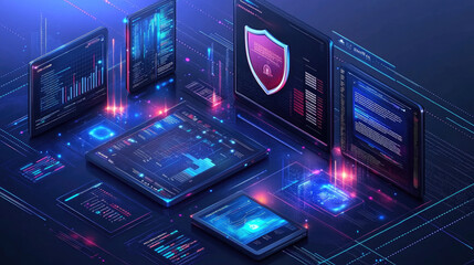 Obraz premium Concept of Network Data Security