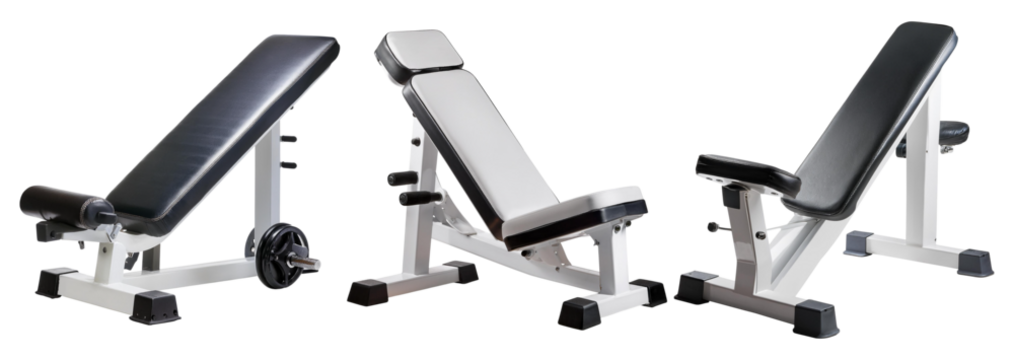 Adjustable Benches for Fitness and Strength Training, isolated on transparent background