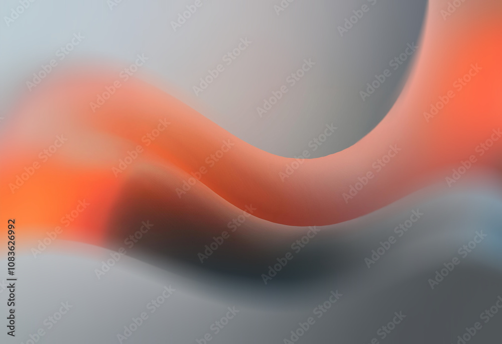 Aufkleber abstract image featuring a flowing, orange and gray gradient. the colors blend seamlessly, creating 