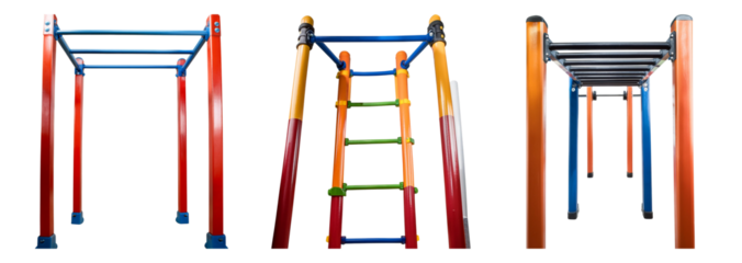 Monkey Bars for Bodyweight Exercises and Fitness Training, isolated on transparent background