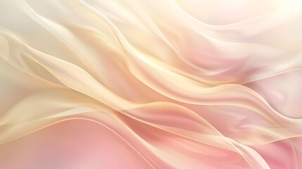 Obraz premium A soft, flowing abstract background with gentle hues of pink and cream, ideal for design projects.