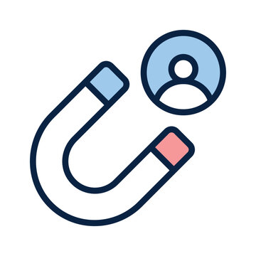 recommend clip art: A magnet attracting a customer to indicate retention strategy
