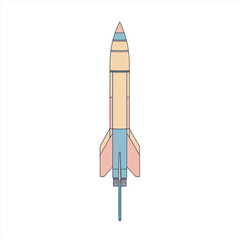 Obraz premium Rocket Launch Illustration