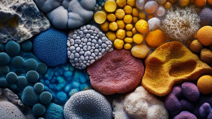 Colorful rocks closeup, explore the beauty of nature's textures, geological formations, and vibrant colors