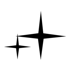 Twinkle christmas icon. Magic Shine. Sparkling line, doodle twinkling stars