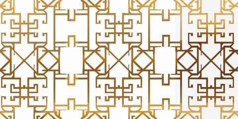 Abstract Geometric Pattern with Golden Lines