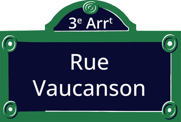 3e Arrt, Elegant Parisian Street Sign
