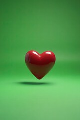 Fototapeta premium A heart like a counting number increases quickly on a green screen. Social media users Reaction interaction interaction 