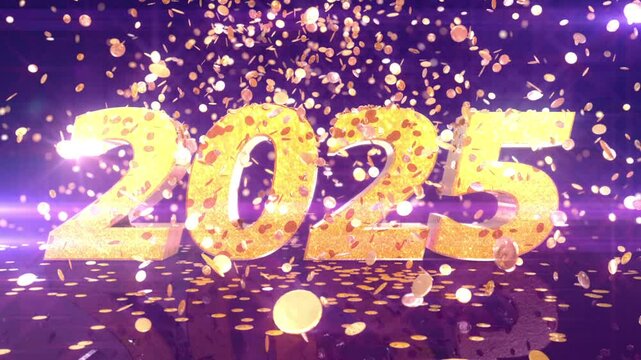 2025 New Year animation. Best for New Year's Eve, friends party, and other event