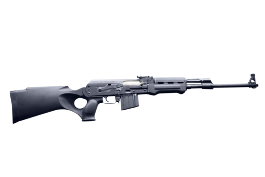 ak47 semi automatic hunting rifle transparent
