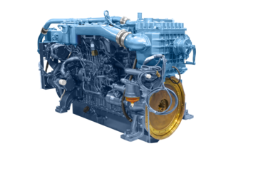 ship powerful inner diesel engine transparent