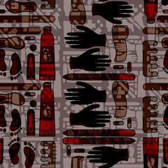 Sole Searching Endless Feet Repeat Pattern Design