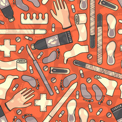 Sole Searching Endless Feet Repeat Pattern Design