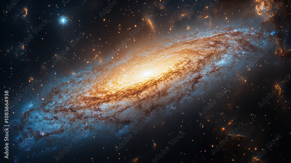 Poster galaxy visuals for mindfulness practice, guiding users into deep relaxation with cosmic imagery