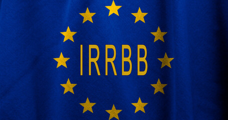 Illustration saying IRRBB. It stands for "Interest Risk in the Banking Book" published by the European Banking Authority.