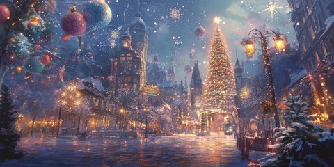 Obraz premium Wishing you a sparkling and joyful New Year 2025!