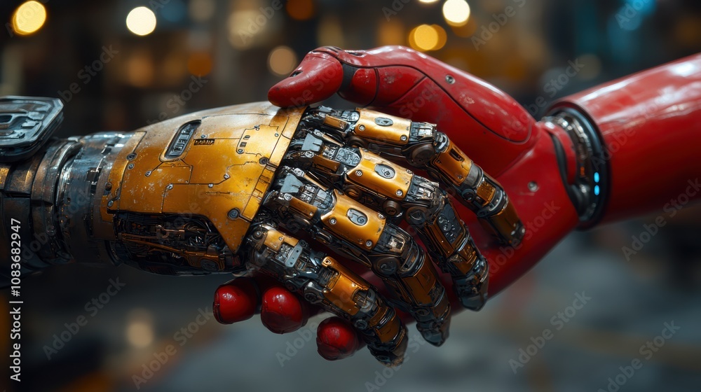 Fototapete small businesses adapting to ai, automating processes, and optimizing operations for efficiency