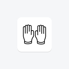 Obraz premium Rubber glove line icon , vector, pixel perfect, illustrator file
