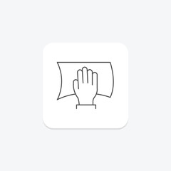 Obraz premium Hand clean thinline icon , vector, pixel perfect, illustrator file