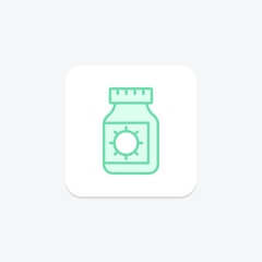 Fototapeta premium Drug Bottle duotone line icon , vector, pixel perfect, illustrator file