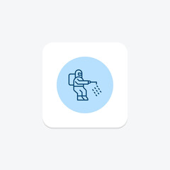 Fototapeta premium Disinfectant man pentaglow , vector, pixel perfect, illustrator file