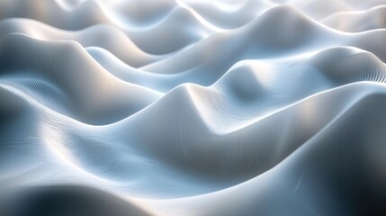 Fototapeta premium Abstract White Wavy Texture with Light and Shadow
