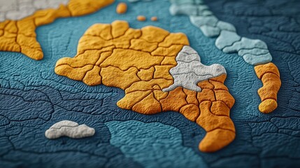 Fototapeta premium Abstract 3D Textured Map Heritage Ancestry Genealogy Family Tree Lineage Roots Origins History