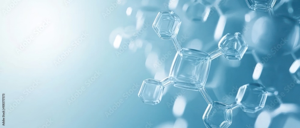 Poster crystalline structure of a hexagonal ice crystal