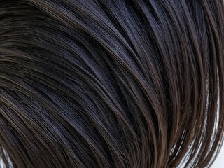 Fototapeta premium Close up of wavy black hair hair style texture for beauty